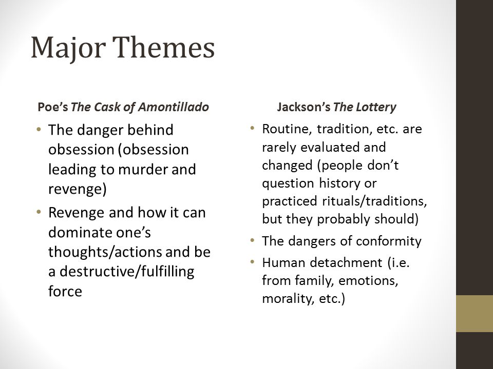 The cask of amontillado theme of death